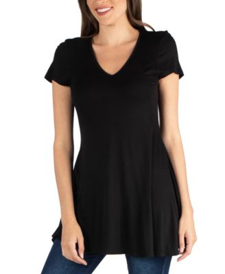 Women's Short Sleeve Loose Fit Tunic Top