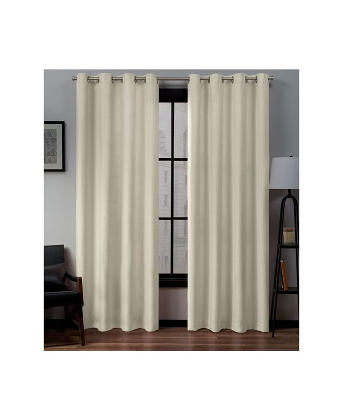 Exclusive Home Curtains Loha – 2 Tende A Pannello Effetto Lino Con Occhielli – Bianco Inverno 137x213 Cm