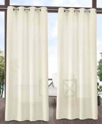 Curtains Miami Textured Indoor Outdoor Grommet Top Curtain Panel Pair