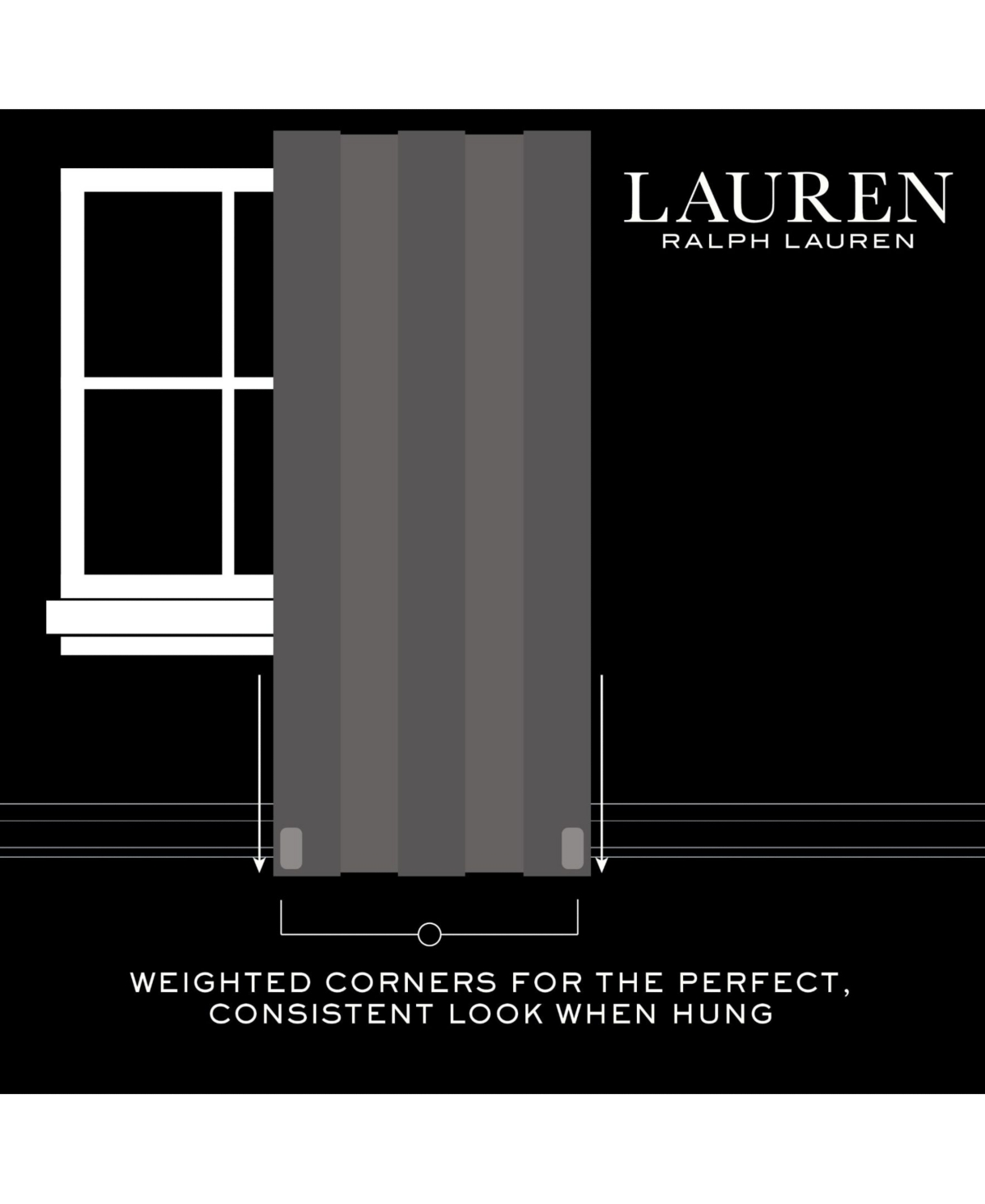 Shop Lauren Ralph Lauren Palisades Room Darkening Back Tab Rod Pocket Curtain Panel, 50" X 84" In Blue