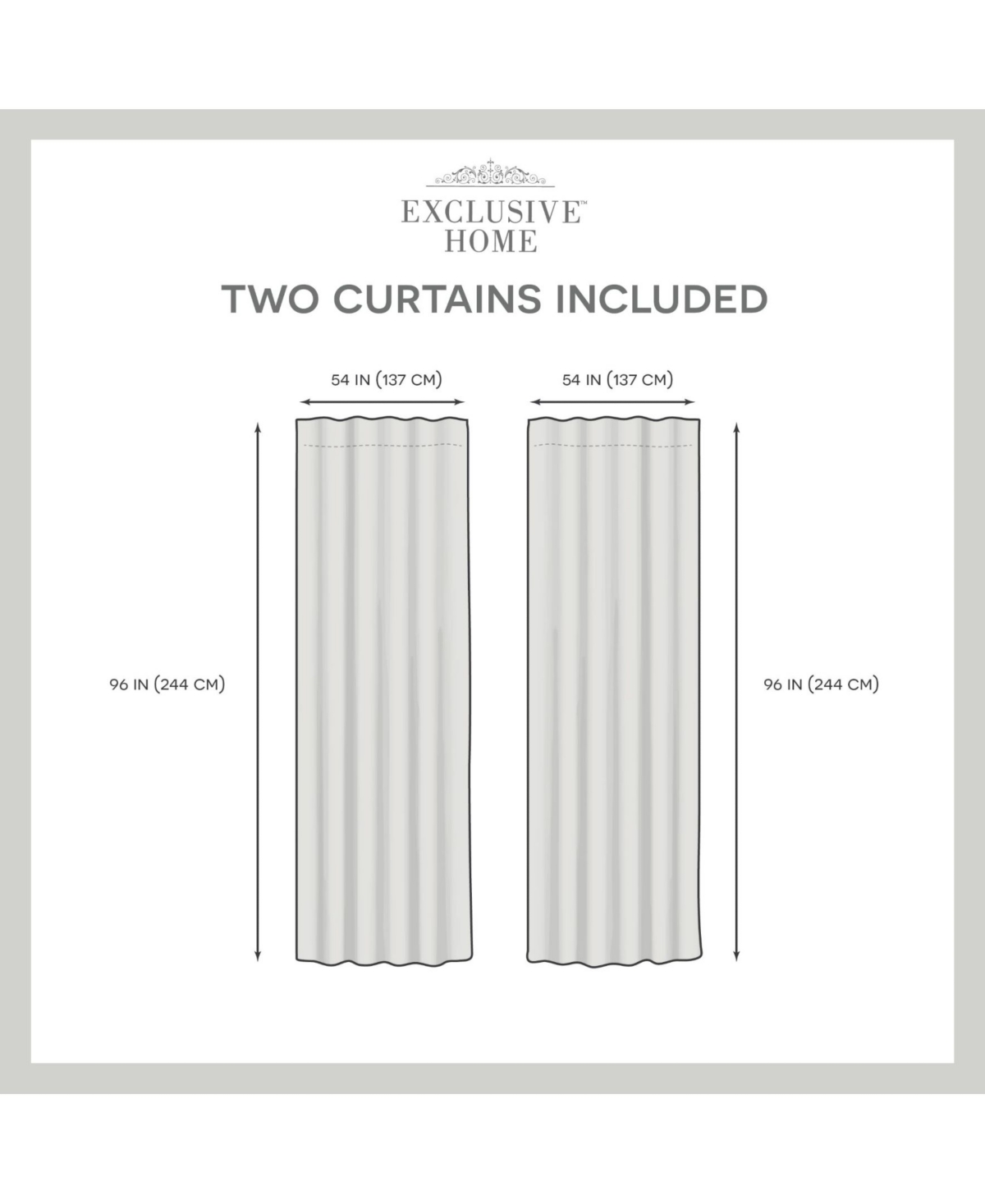 Shop Exclusive Home Curtains Marabel Lined Blackout Hidden Tab Top Curtain Panel Pair, 54" X 96", Set Of 2 In White