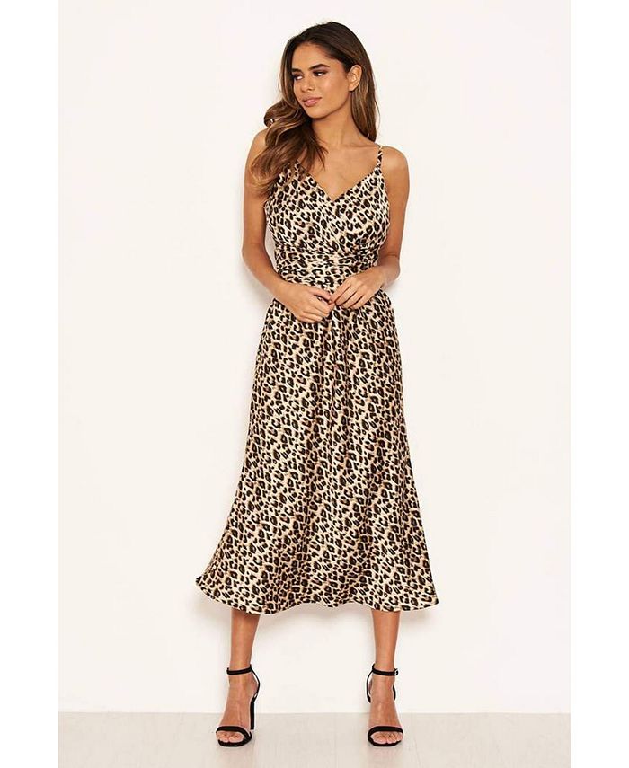 ax paris pink leopard print dress