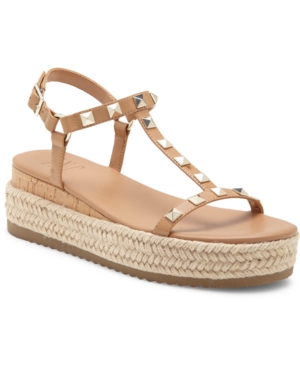 Inc Silvana Studded T-Strap Espadrille Sandals Created for Macy's Women's Shoes
