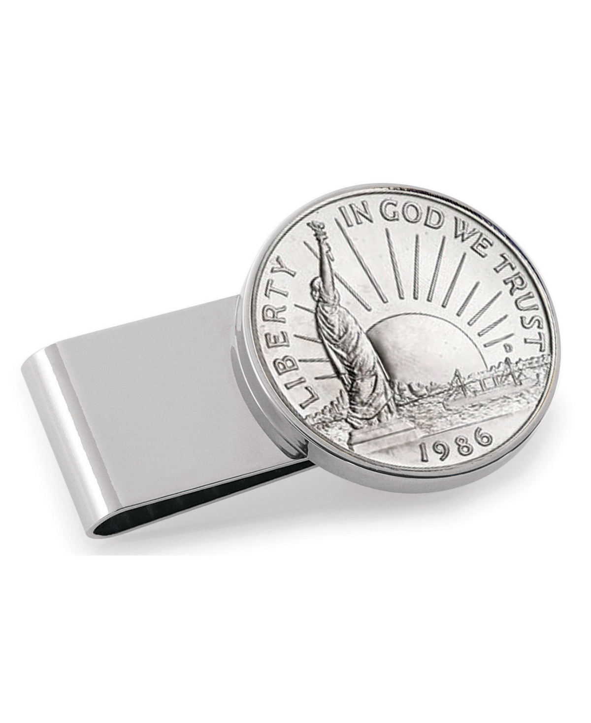 American Coin Treasures Men's American Coin Treasures Statue of Liberty Commemorative Half Dollar Stainless Steel Coin Money Clip