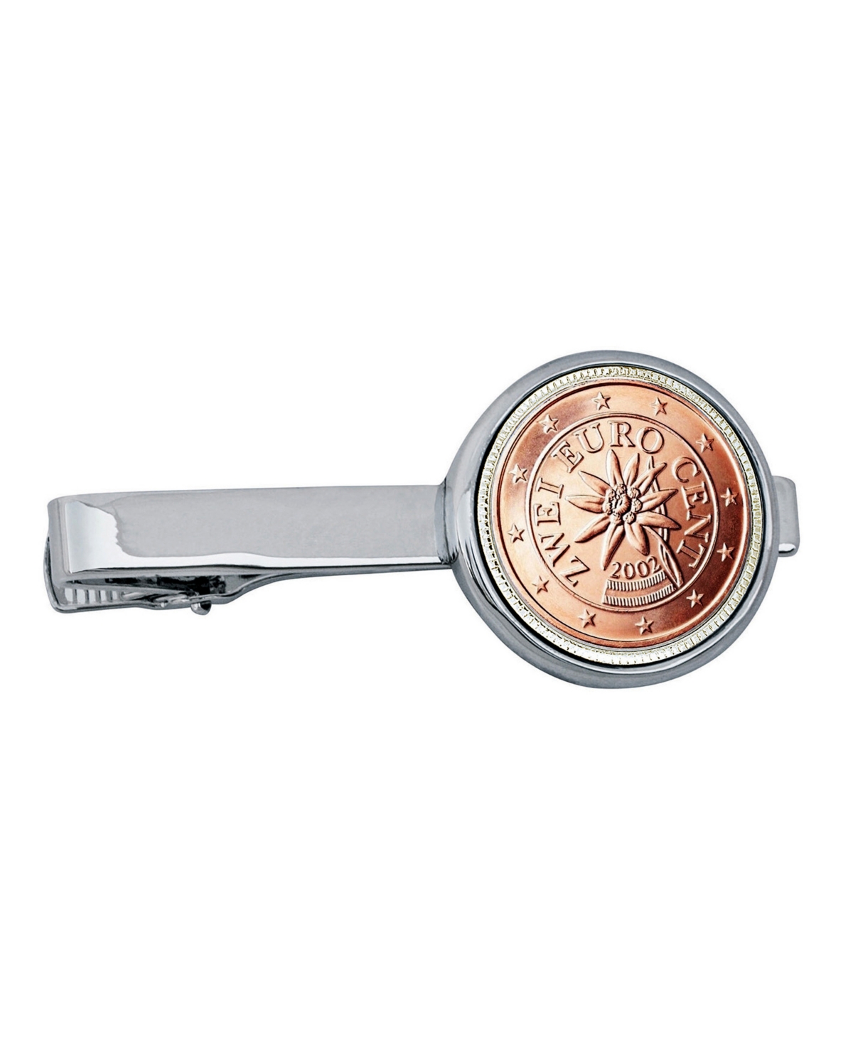 Austrian 2 Euro Bar Coin Tie Clip - Silver
