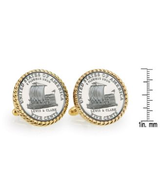 2004 Keelboat Rope Bezel Coin Cuff Links