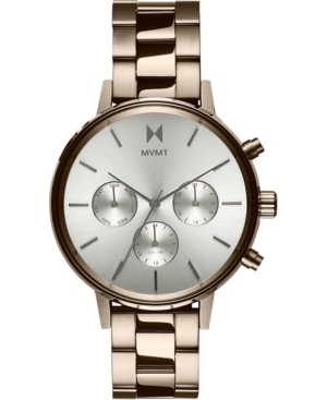 image of Mvmt Women-s Chronograph Nomad Land Beige Gold-Tone Stainless Steel Bracelet Watch 38mm