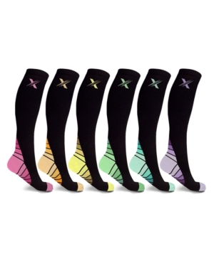 Extreme Fit Men's and Women's Sports Compression Socks - 6 Pair