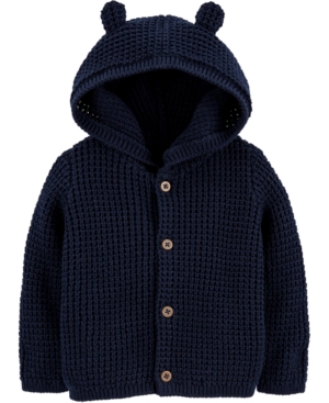 image of Carter-s Baby Boys Hooded Cotton Cardigan Sweater
