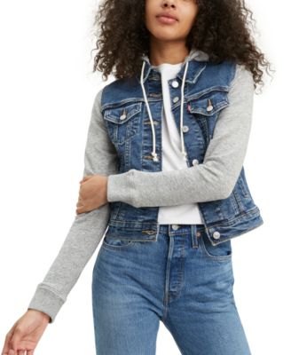 levi's sweatshirt jean jacket