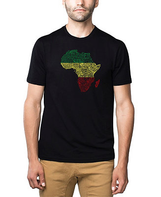 LA Pop Art Men's Premium Word Art T-shirt - Countries in Africa - Macy's
