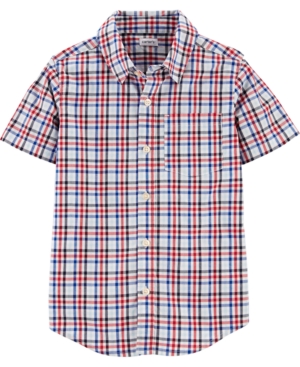 Little Boys Plaid Poplin Button-Front Shirt