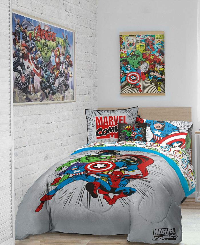 Marvel Comics Get Together 6pc Twin, Marvel Twin Bed Set