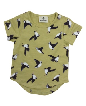 Earth Baby Outfitters Baby Girls Organic Cotton Puffins T-Shirts
