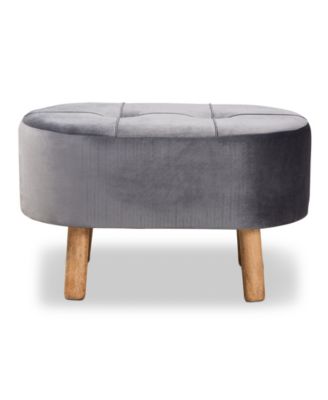 Simone Mid-Century Modern Upholstered Ottoman
