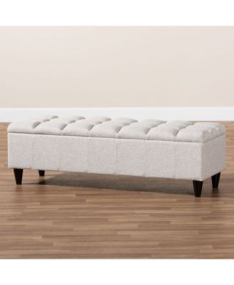 Brette Mid-Century Modern Upholstered Storage Bench Ottoman