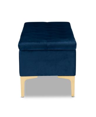 Valere Glam and Luxe Upholstered Button Tufted Storage Ottoman