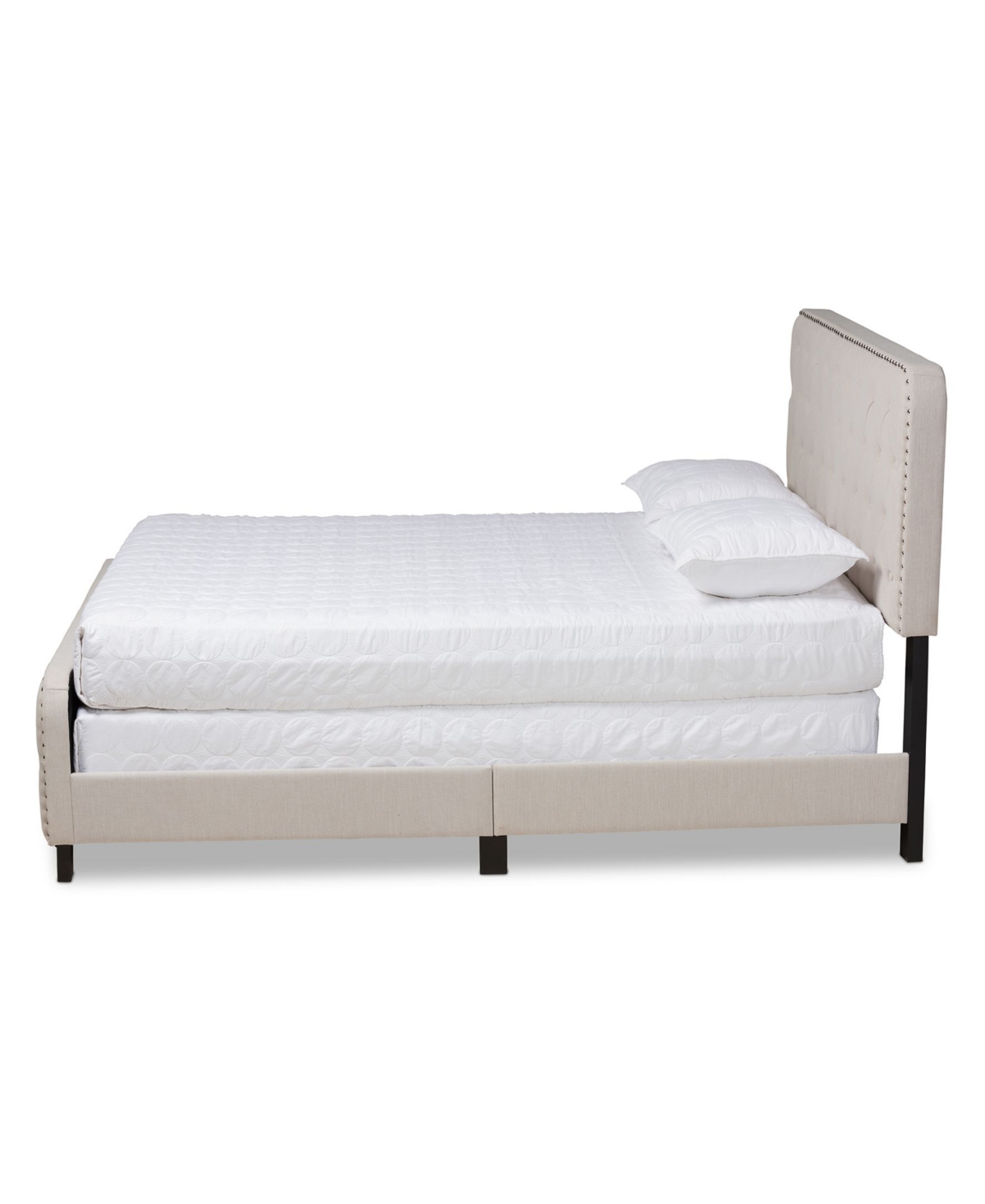 Furniture Annalisa Modern Button Tufted Size Panel Bed