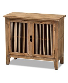 Clement Rustic Transitional 2 Door Spindle Accent Storage Cabinet