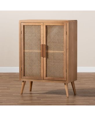 Alina Mid-Century Modern Finished 2 Door Accent Storage Cabinet