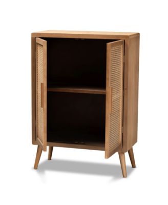 Alina Mid-Century Modern Finished 2 Door Accent Storage Cabinet