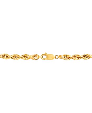 Macy's - Men's Glitter Rope 24" Chain Necklace in 14k Gold