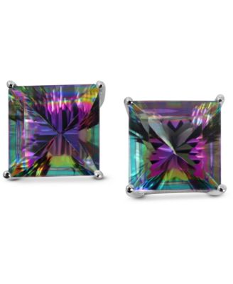 Macy's - Mystic Topaz Stud Earrings (5-1/2 ct. t.w.) in 14k White Gold