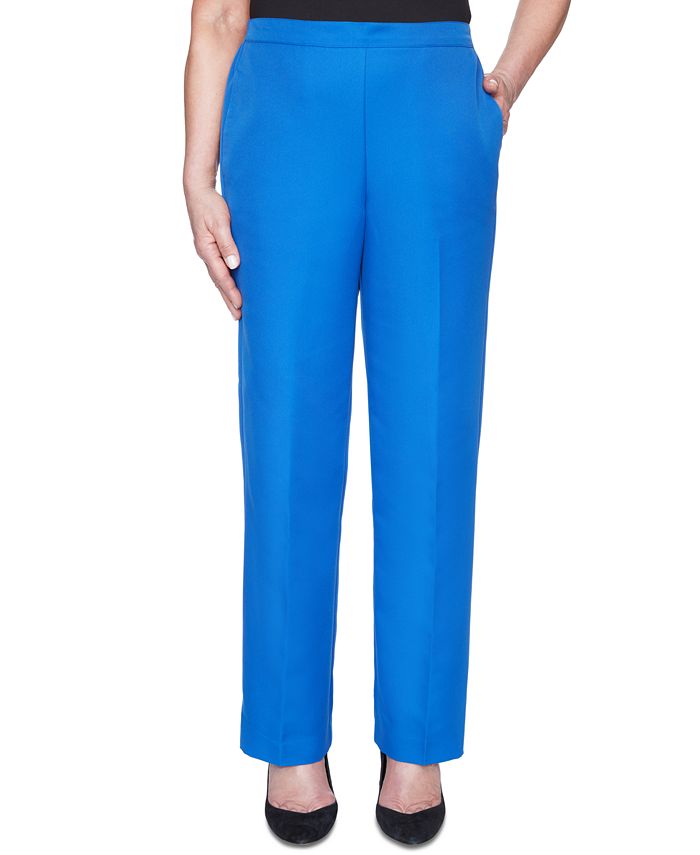 Alfred Dunner Petite Look On The Bright Side Pull-On Pants - Macy's