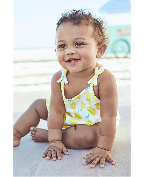 Lemon Broderie Sunsuit main image 1