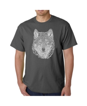 La Pop Art Men's Word Art - Wolf T-Shirt