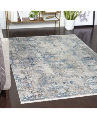 Solar SOR-2307 Mist 3' x 8' Runner Area Rug