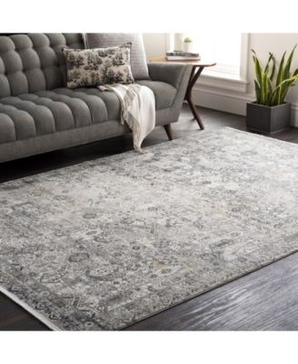 Solar SOR-2313 Gray 3' x 8' Runner Area Rug