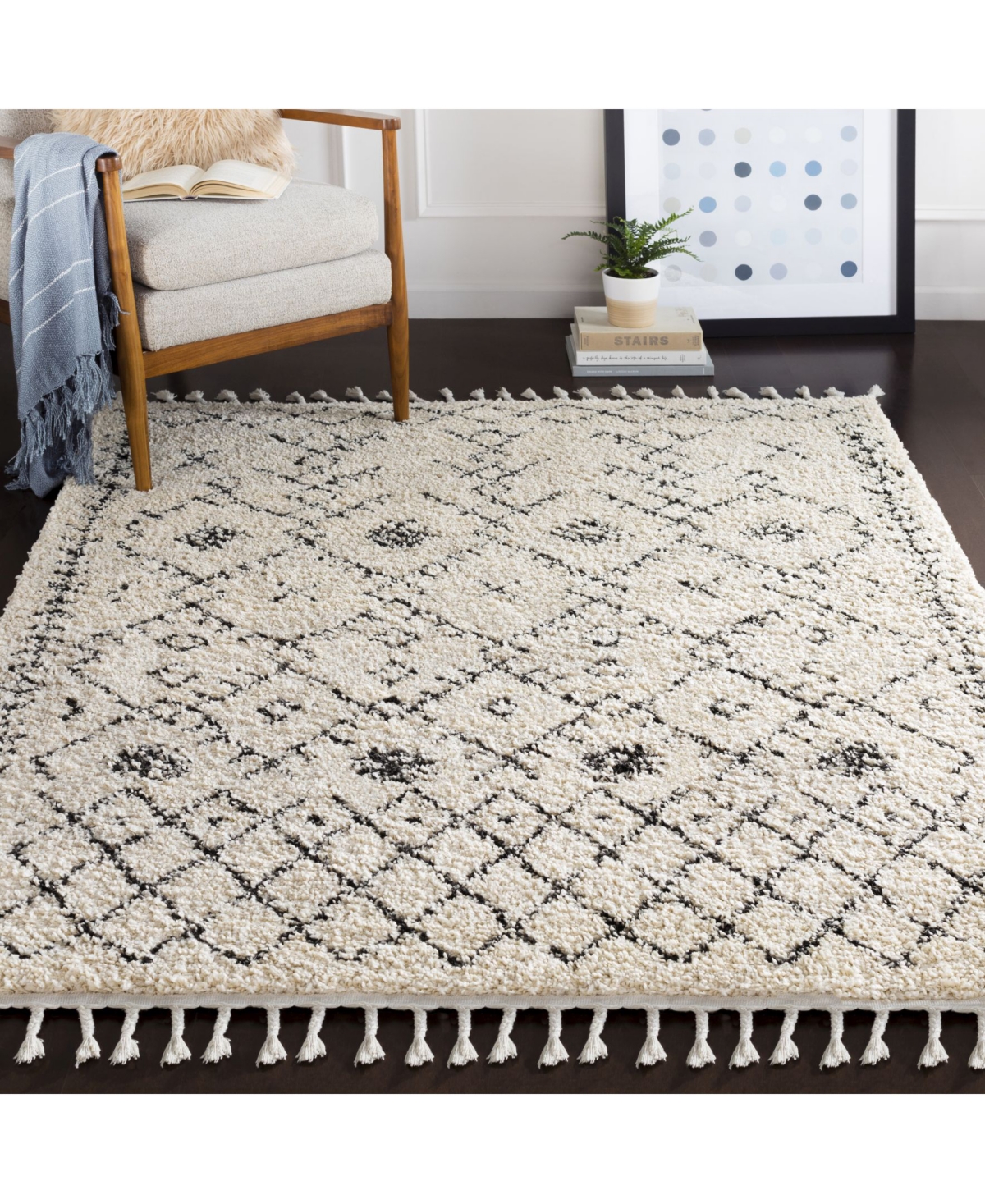 Livabliss Berber Shag Bbe-2302Area Rug - Charcoal