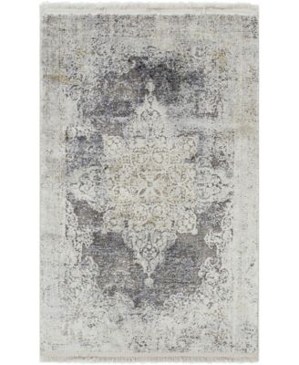 Solar SOR-2305 Charcoal 2' x 3' Area Rug