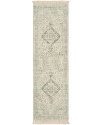 Zainab ZAI-2303 Sage 2'6" x 8' Runner Area Rug
