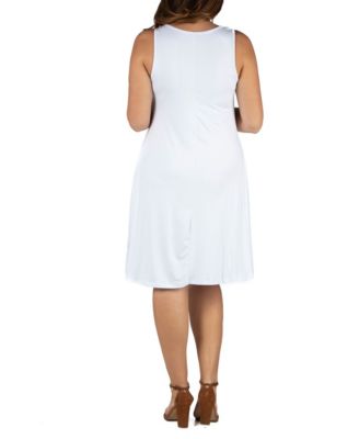 Plus Size Fit and Flare Knee Length Tank Dress