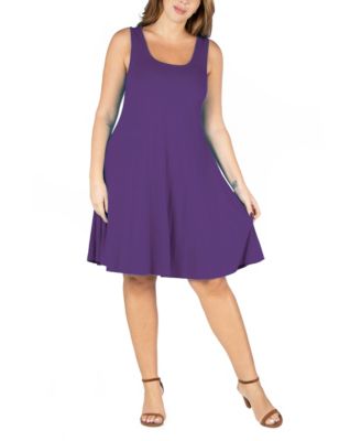 macy's plus size purple dresses