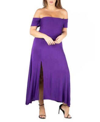 macy's plus size purple dresses