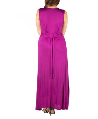 Plus Size Sleeveless Empire Waist Maxi Dress