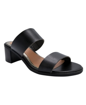 image of Sugar Women-s Halo Two-Band Block-Heel Slides Women-s Shoes