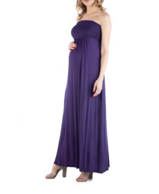 Sleeveless Empire Waist Maternity Maxi Dress