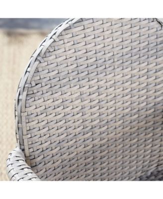 Aurora Outdoor Armed Stack Chairs with Frame, Set of 2