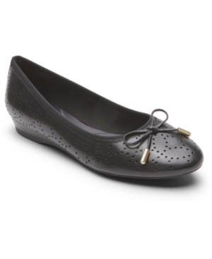 image of Rockport Women-s Total Motion Shea Perforated Bow Flats Women-s Shoes