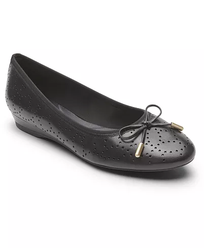 Rockport Women's Total Motion Shea Perforated Bow Flats