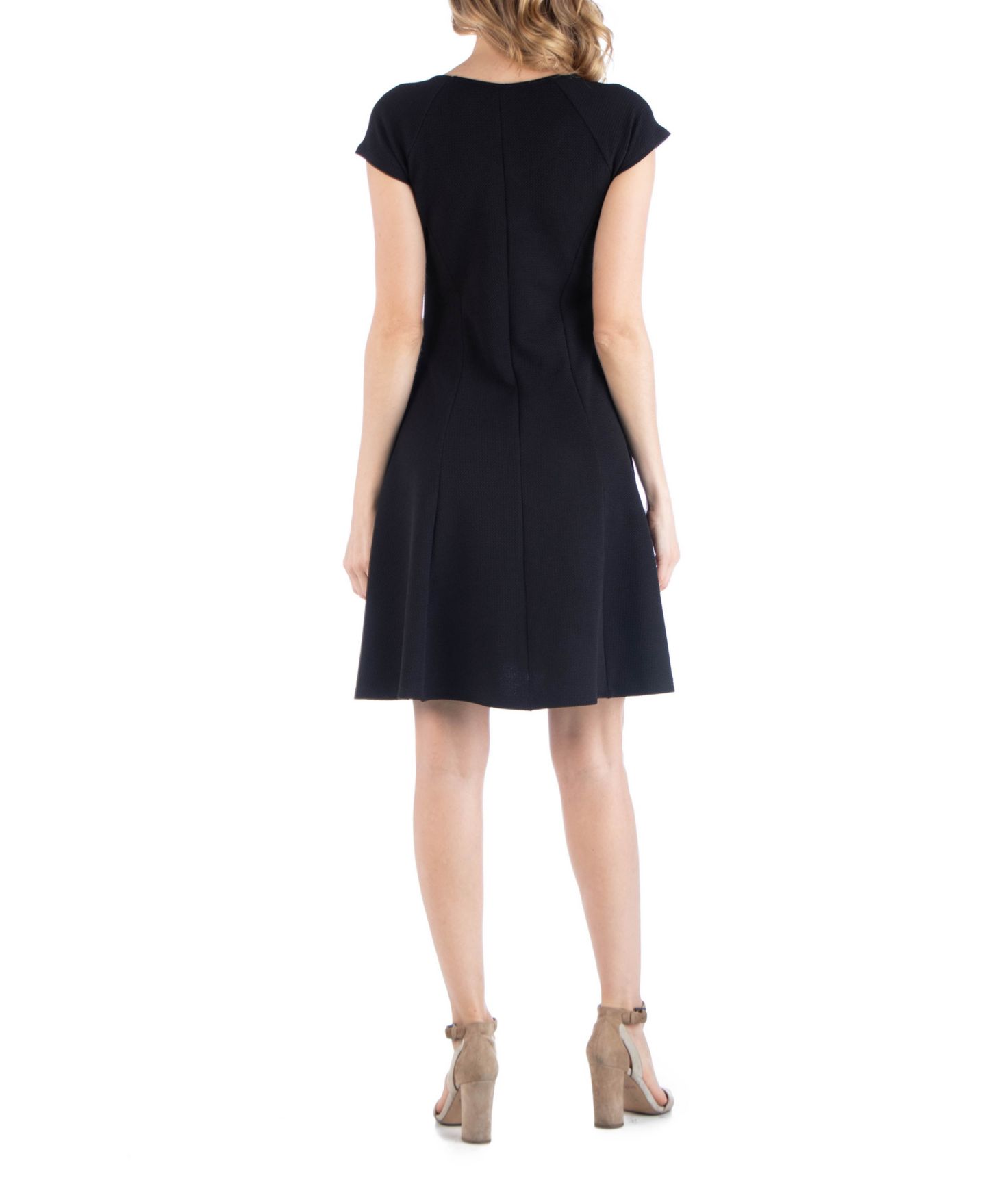 Женское платье 24seven Comfort Apparel Maternity Dress with Keyhole Neck, цвет: Чёрный — фото 3