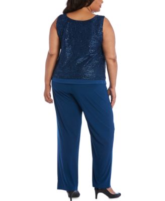 blue sequin pantsuit