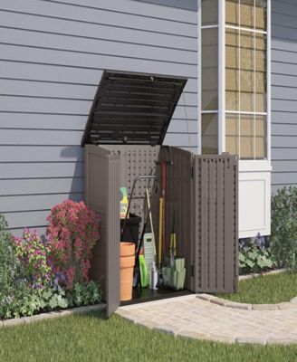 Horizontal 4 Foot x 2.5 Foot Outdoor/Garden Storage Shed, Stoney Grey