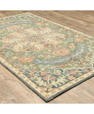 Alfresco 28401 Blue 2'6" x 8' Runner Area Rug