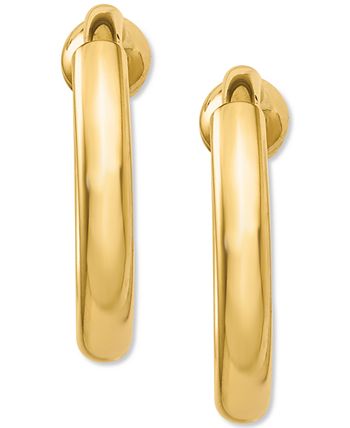 Macy's - Polished Clip-On Hoop Earrings in 14k Gold