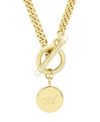 toggle monogram necklace